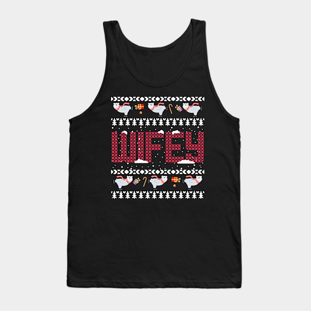 Hubby Wifey Matching Christmas Tank Top by KsuAnn